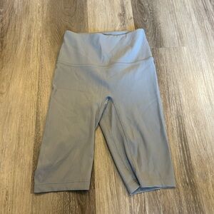 Gray High-Waisted Biker shorts